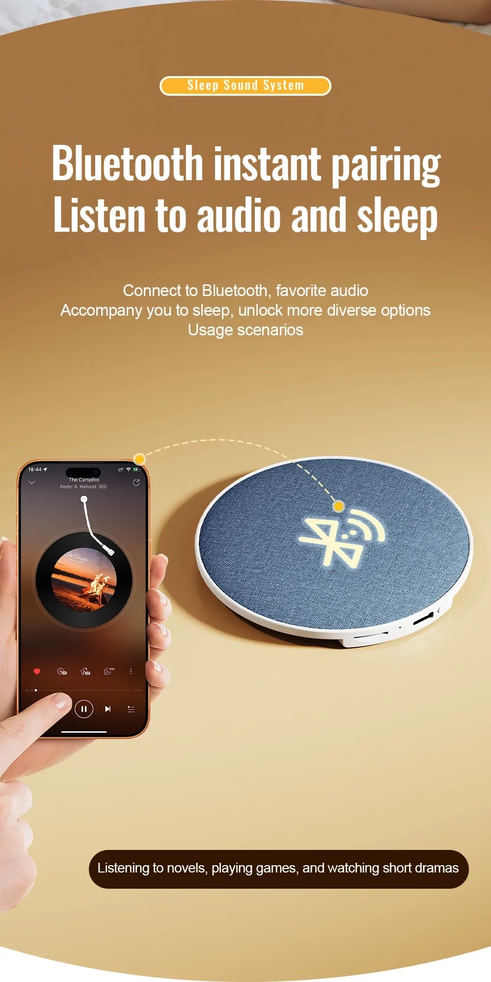 Under Pillow Sleep Speaker Bone Conduction Sound Machine